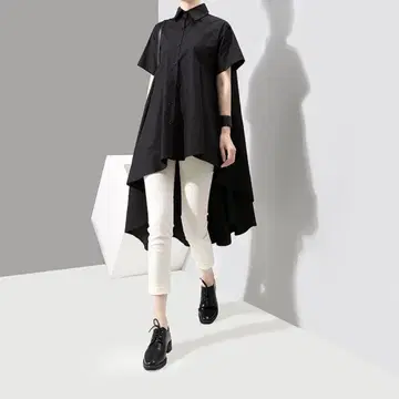 상하이 셀렉샵 구매 비대칭 튜닉 셔츠