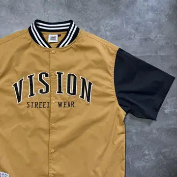 VISION STREET WEAR 바시티 자켓형 반팔 셔츠