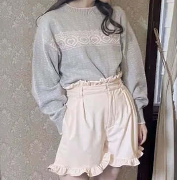 Treat Urself 가죽 프릴 팬츠