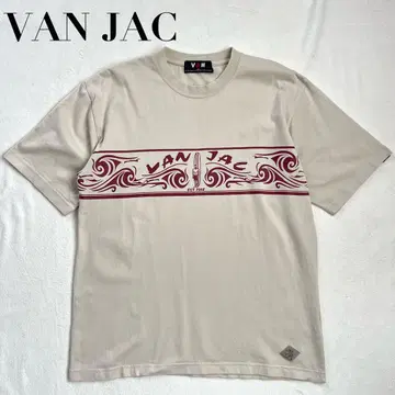 VAN JAC 반자켓 티셔츠 서핑 프린트 M 백 프린트