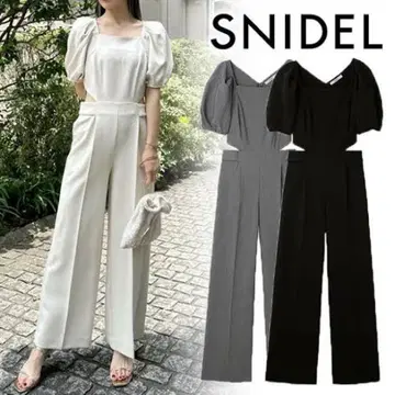 SNIDEL 스나이델 / 사이드 슬릿 올인원 그레이