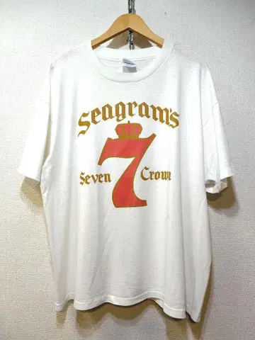 90s Seagram's 시그램 세븐 크라운 빈티지 T 화이트 XL
