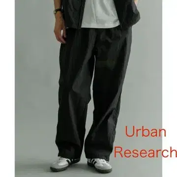 Urban Research 와이드 팬츠 나일론 타스란 트랙 팬츠