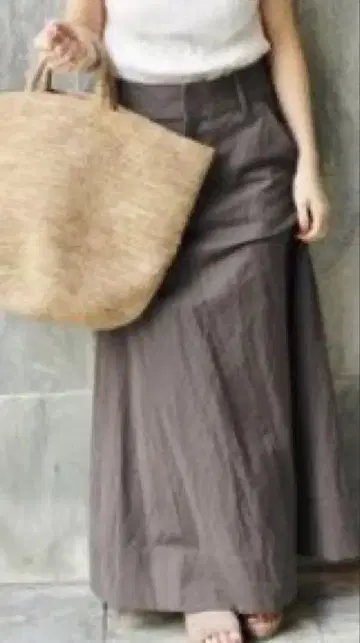 IENA/면 린넨 롱 스커트