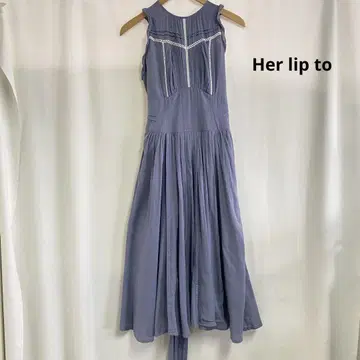 택 포함 Her lip to 백 레이스업 코튼 롱 드레스 원피스