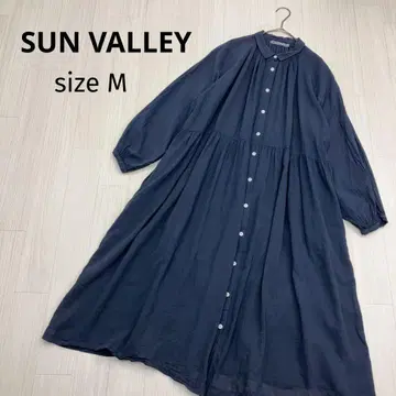 SUN VALLEY 선 밸리 시어 긴팔 셔츠 롱 원피스 M
