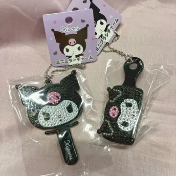 산리오 키라데코 미니 거울 참 키라데코 미니 브러쉬 쿠로미