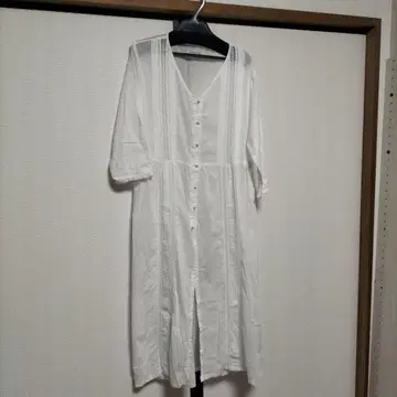 인도 면 롱 가디건 화이트