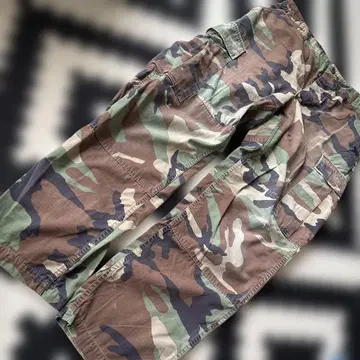 카모플라쥬 카고 팬츠 밀리터리 팬츠 M