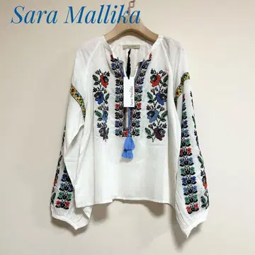 sara mallika 사라 말리카 자수 블라우스 셔츠 풀오버