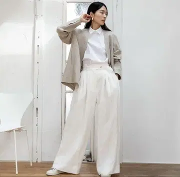 Deres 린넨 팬츠 화이트 2