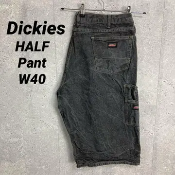 디키즈 블랙 하프 팬츠 데님 청바지 페인터 긴 길이 W40