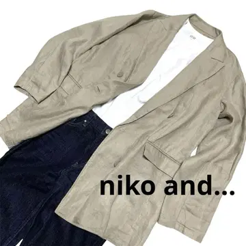 niko and... 베이지 린넨 자켓 더블
