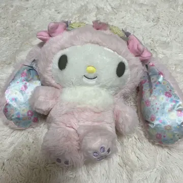 마이멜로디 봉제 인형 꽃 장식 포함