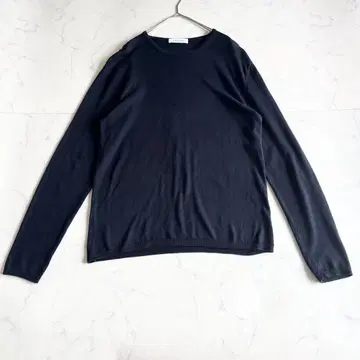 현행 택 최근 모델 크루치아니 코튼 크루넥 니트 다크 네이비 48 L