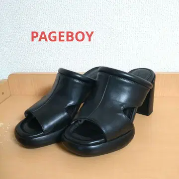PAGEBOY 라운드 밑창 샌들 M 23.5cm 블랙