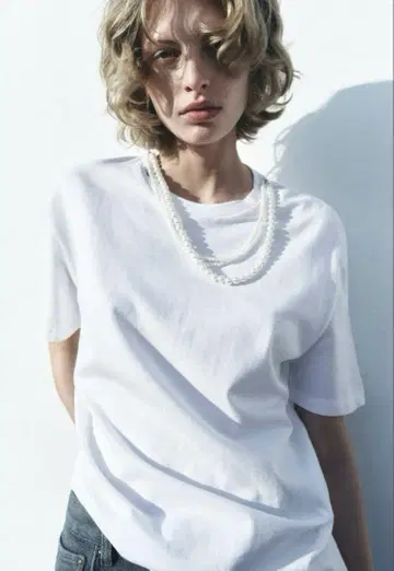 자라 페이크 진주 티셔츠 moussy aclent sly 자라