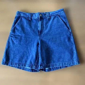 데님 하프 팬츠 블루