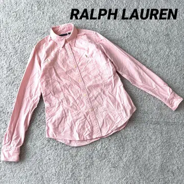 고품질 [RALPH LAUREN] 버튼 다운 셔츠 핑크 M 코튼 포니