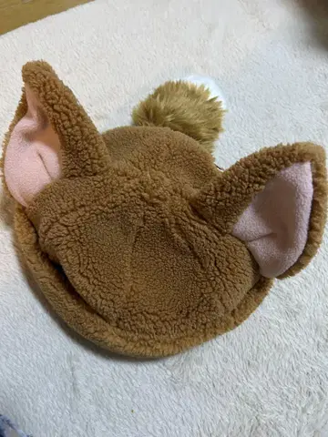 브라운 귀와 꼬리가 달린 모자