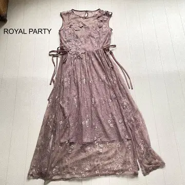 ROYAL PARTY 앤티크 레이스 모티브 원피스 핑크 F