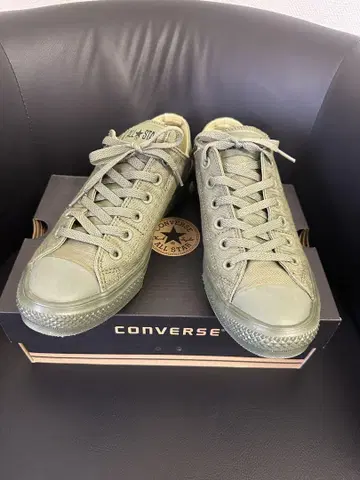 CONVERSE ALL STAR 경량 스니커즈 컨버스 24, 5cm 카키