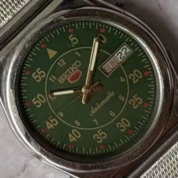 세이코 자동 감기 손목시계 그린 오버홀 완료 앤티크 70S