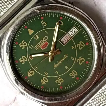 세이코 자동 감기 손목시계 그린 오버홀 완료 앤티크 70S
