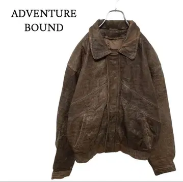 ADVENTURE BOUND 가죽 자켓 브라운 C3776