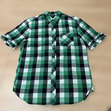 L.L.Bean 반팔 셔츠 S 그린 체크