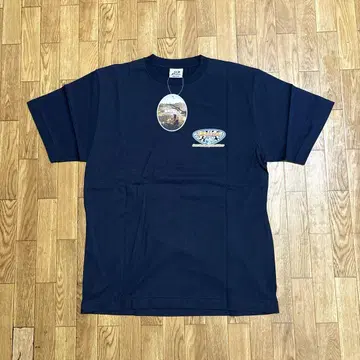 NOS 90s PIKO 티셔츠 네이비 M 라메 서핑 싱글 스티치