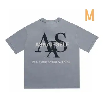 ASKYURSELF 크루넥 Satisfaction 티셔츠 M