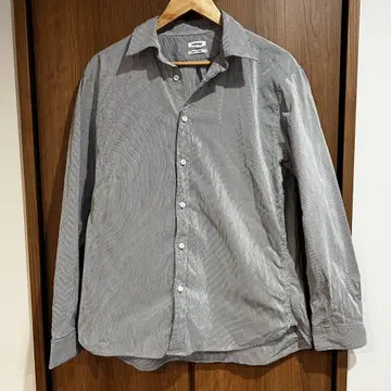 matsuya 그레이 스트라이프 긴팔 셔츠 XL