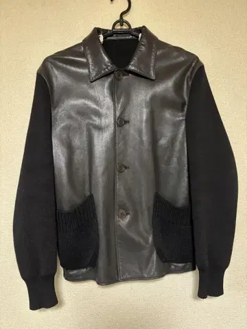 90s DIRK BIKKEMBERGS 가죽 니트 자켓 48