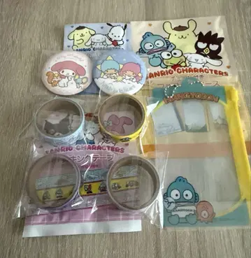 SANRIO CHARACTERS 캔뱃지 마스킹 테이프 지퍼 케이스