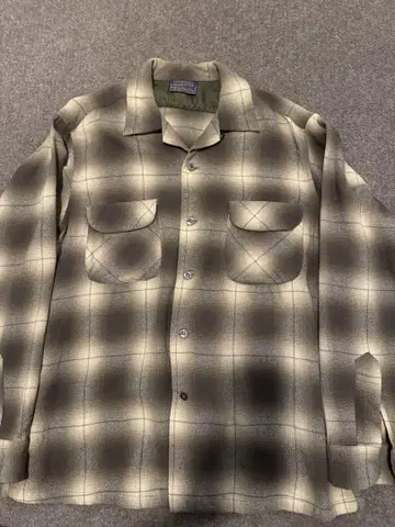 Pendleton 브라운 체크 셔츠 L