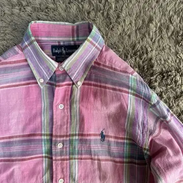 Ralph Lauren 마드라스 체크 셔츠 90s M