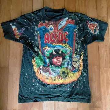 초레어 92년산 빈티지 AC/DC acdc 밴딩 티셔츠 올 패턴