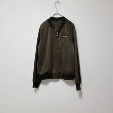 크리스탈 볼 [F] 점퍼 / 자수 패치 코튼 노카라 캐주얼