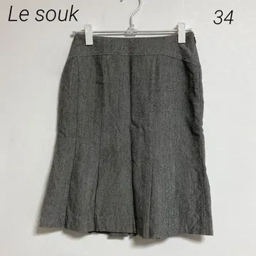 0214 Le souk 루수크 그레이 플리츠 플레어 스커트 34
