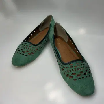 Serta (서타) 플랫 슈즈 에메랄드 그린 25.5cm [새상품급]
