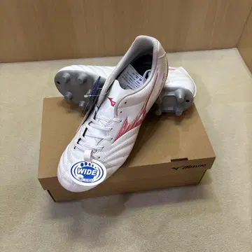 Mizuno 축구화 와이드 화이트/레드
