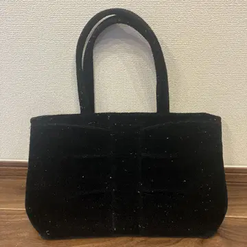 레어 페이러 백 무지 라메 블랙