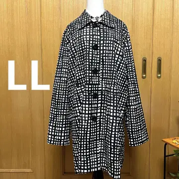 A2 MISSEL 미젤 블랙 화이트 체크 무늬 긴팔 자켓 (LL)