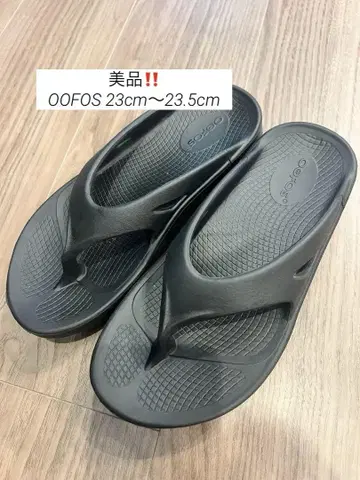 새상품급! Oofos 블랙 샌들