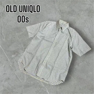 올드 유니클로 UNIQLO 체크 셔츠 반팔 셔츠 00s