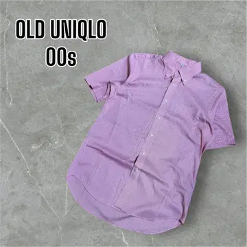 올드 유니클로 UNIQLO 깅엄 체크 셔츠 반팔 셔츠 00s