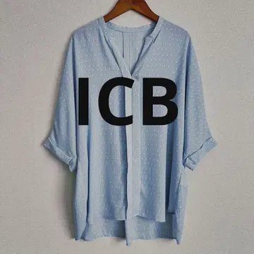 iCB 블라우스 V넥 스키퍼 드레이프감 온워드 카시야마 L