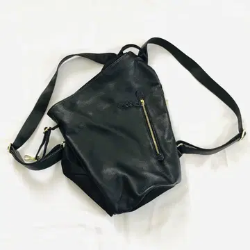 변형 럭색 여성용 블랙 천연 가죽
