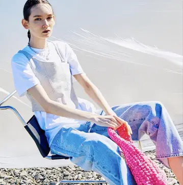 MAISON SPECIAL 아지메스 맨투맨 뷔스티에 그레이
